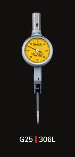 Czujnik zegarowy dźwigniowy uchylny (diatest) 0,01 / 0,8mm (0-40-0) G25 306L