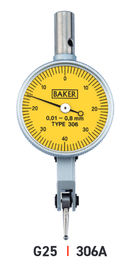 Czujnik zegarowy dźwigniowy uchylny (diatest) 0,002 / 0,2mm (0-10-0) G25 308A